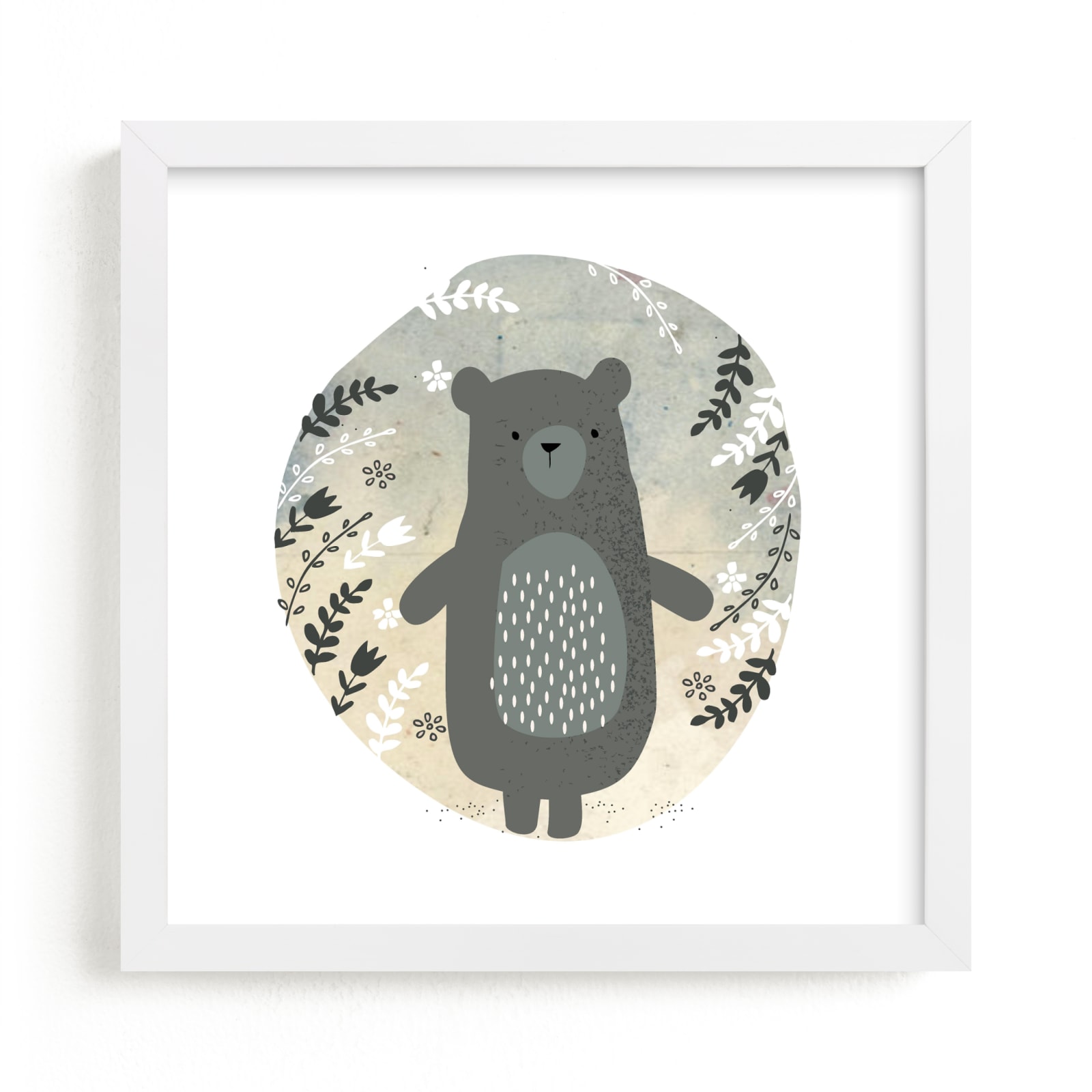 "Woodland - Bear" - Limited Edition Art Print by Oma N. Ramkhelawan in beautiful frame options and a variety of sizes.