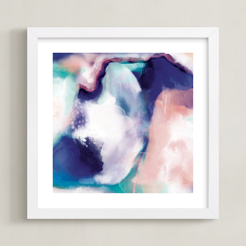 "Breeze" - Art Print in Sapphire by Kerry Doyle - Framed