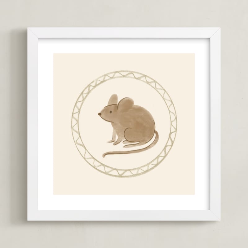 "Woodland Animal Frame - Mouse" by Creo Study in beautiful frame options and a variety of sizes.