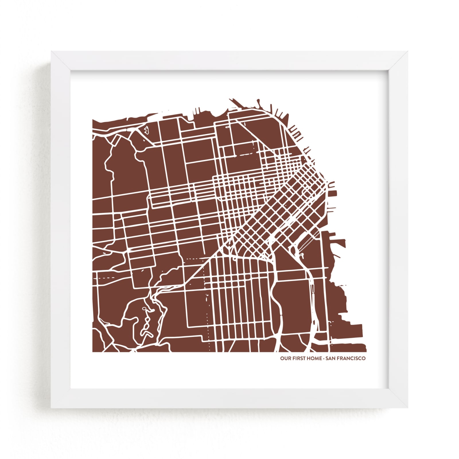 "Custom Filled Map Art" - Completely Custom Map Art by Minted in beautiful frame options and a variety of sizes.