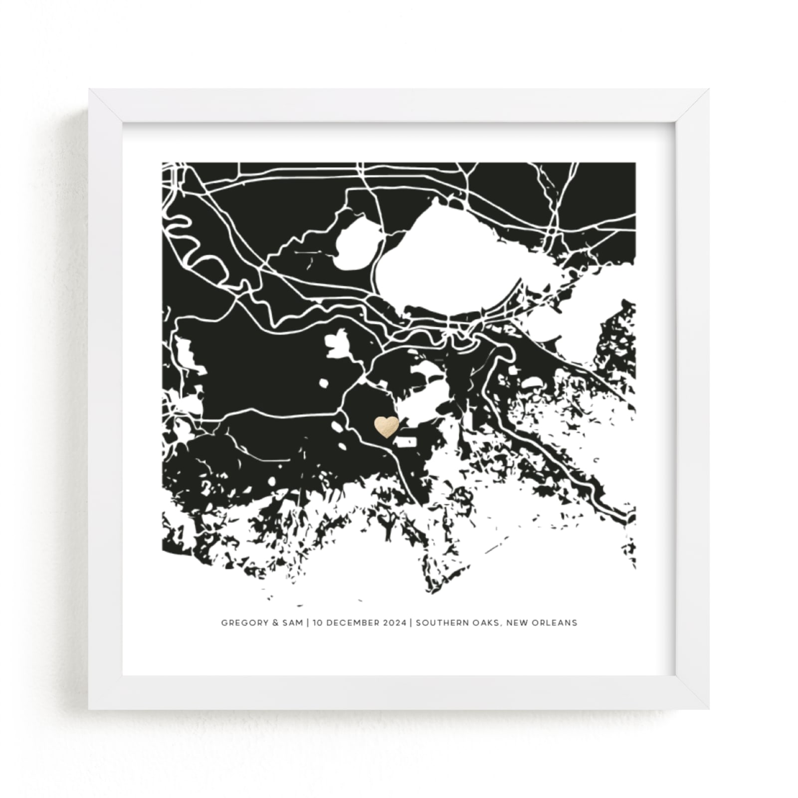 "Custom Filled Map Art" - Completely Custom Foil-pressed Map Art by Minted in beautiful frame options and a variety of sizes.
