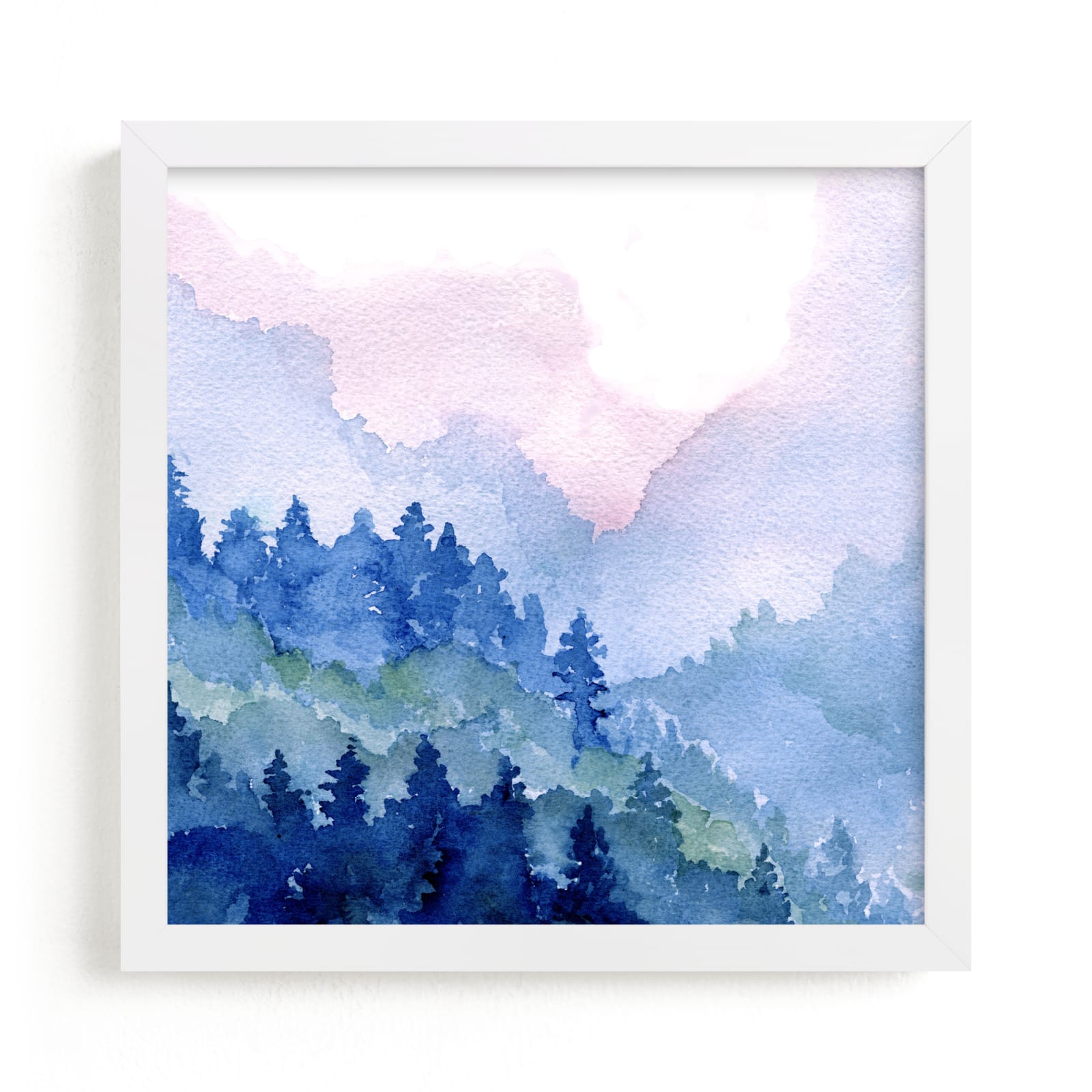 "Cascade Mist" - Art Print by Amelia Gluba in beautiful frame options and a variety of sizes.