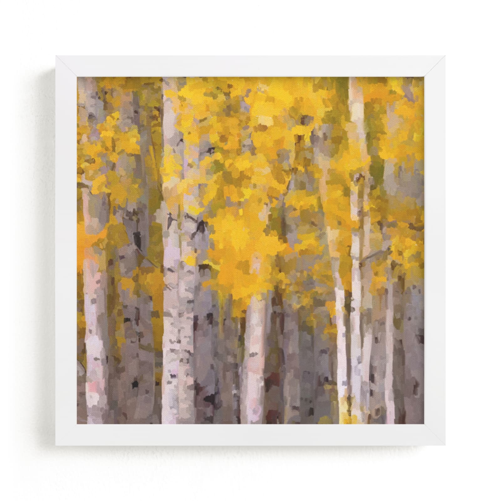 "Fall Birches" - Art Print by Amy Hall in beautiful frame options and a variety of sizes.