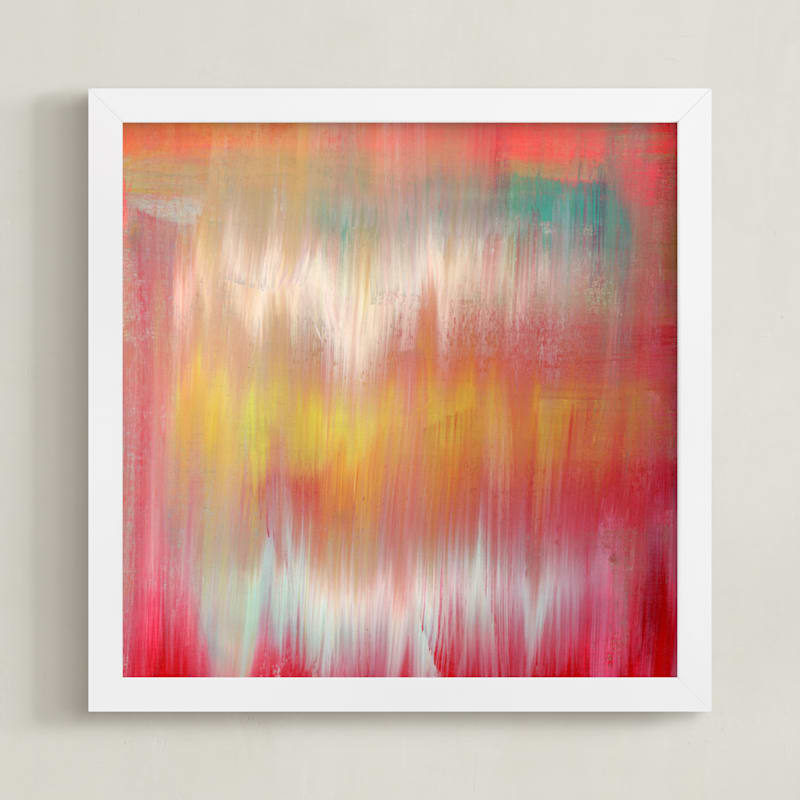 "Colorfall" - Art Print in Cherry by Lindsay Megahed - Framed