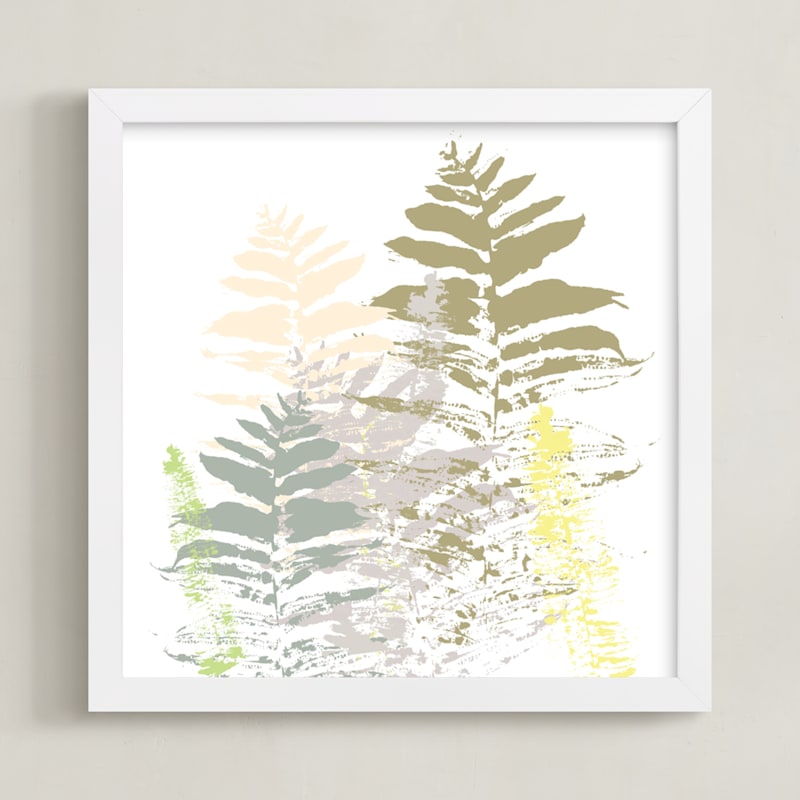 "Fern Palooza" - Art Print in Earth colors by Aimee Siberon - Framed