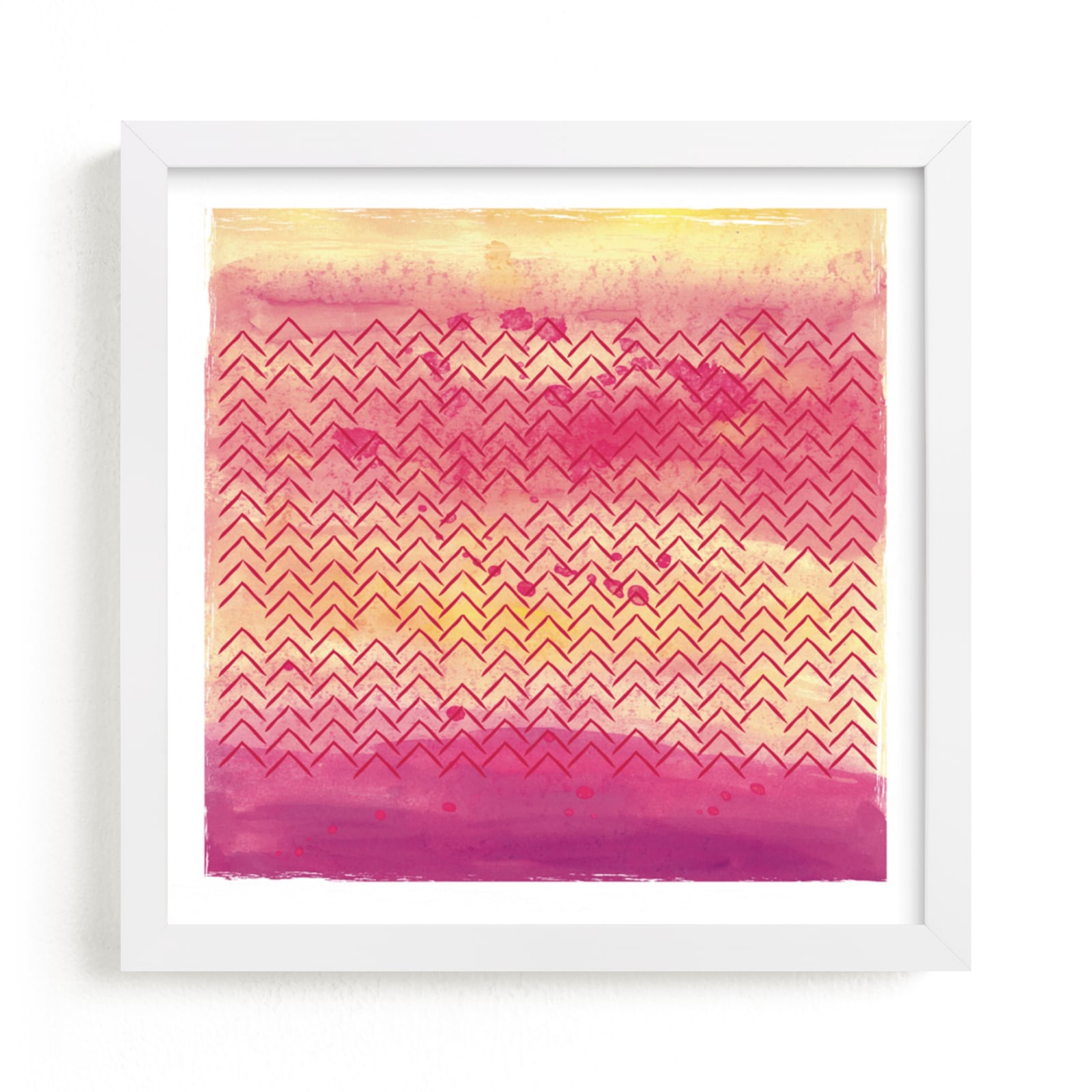 "Village Sunset" - Art Print by Kate Ross in beautiful frame options and a variety of sizes.