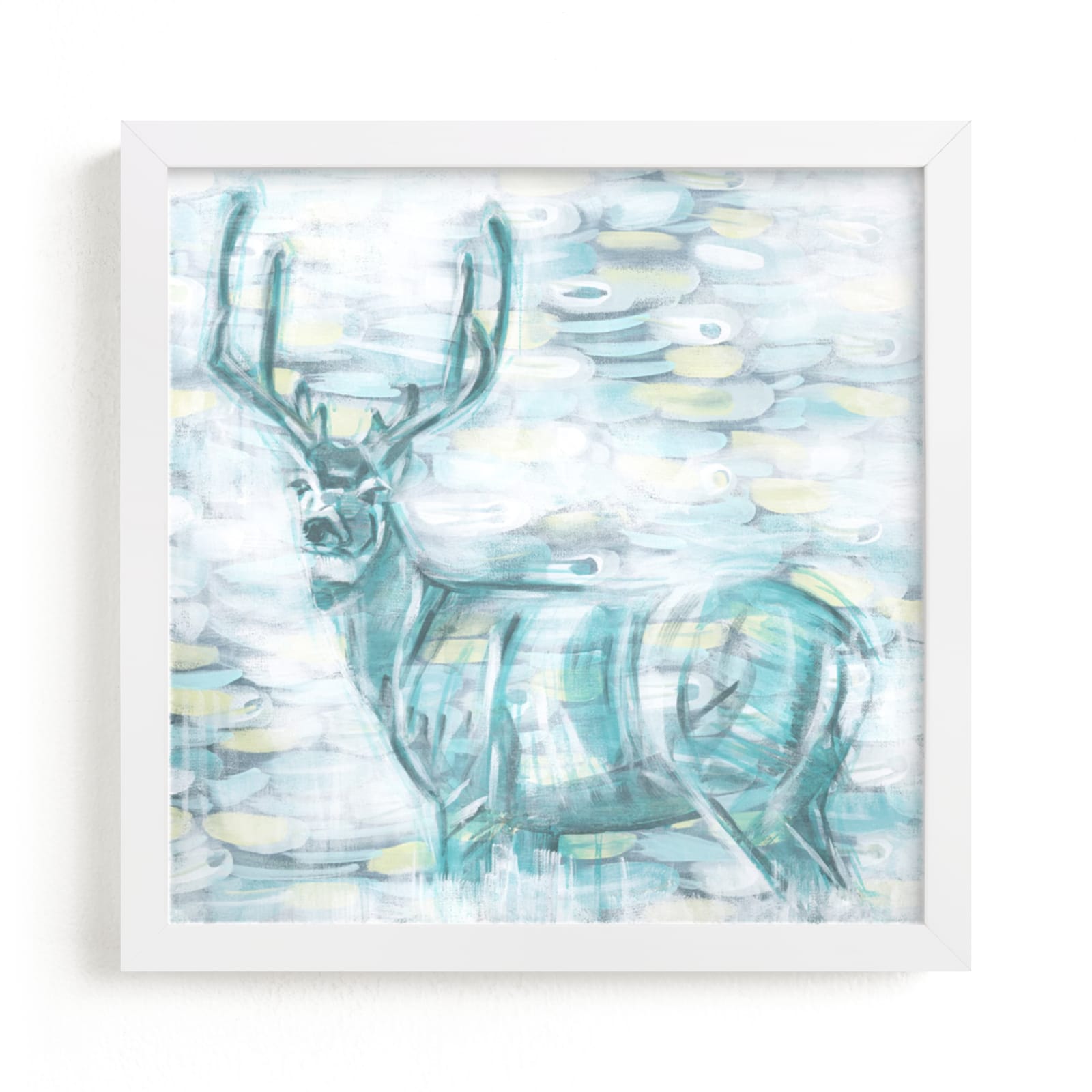 "Abstract Buck" - Art Print by Hettie Roberts in beautiful frame options and a variety of sizes.