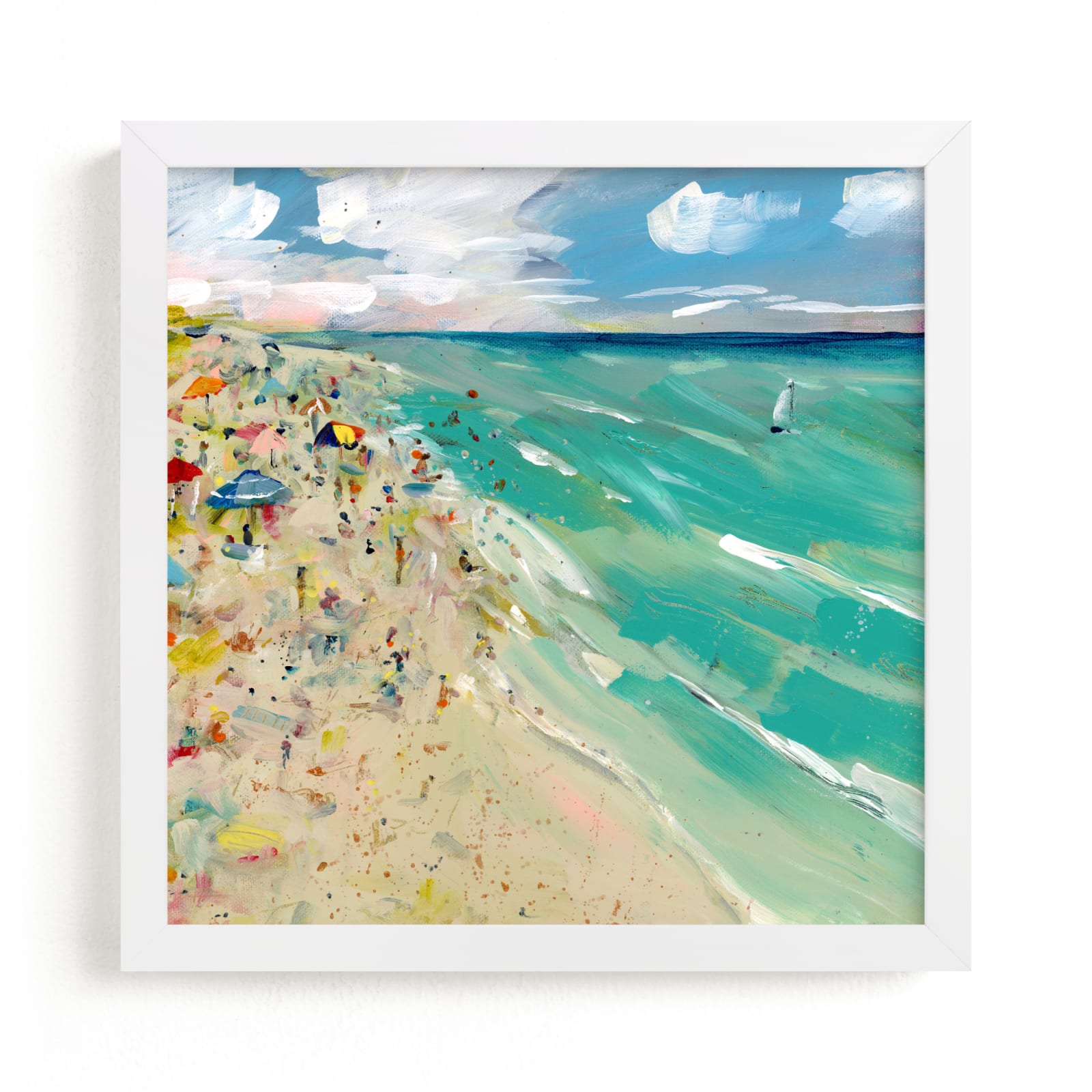 "Florida Beach" - Art Print by Lindsay Megahed in beautiful frame options and a variety of sizes.