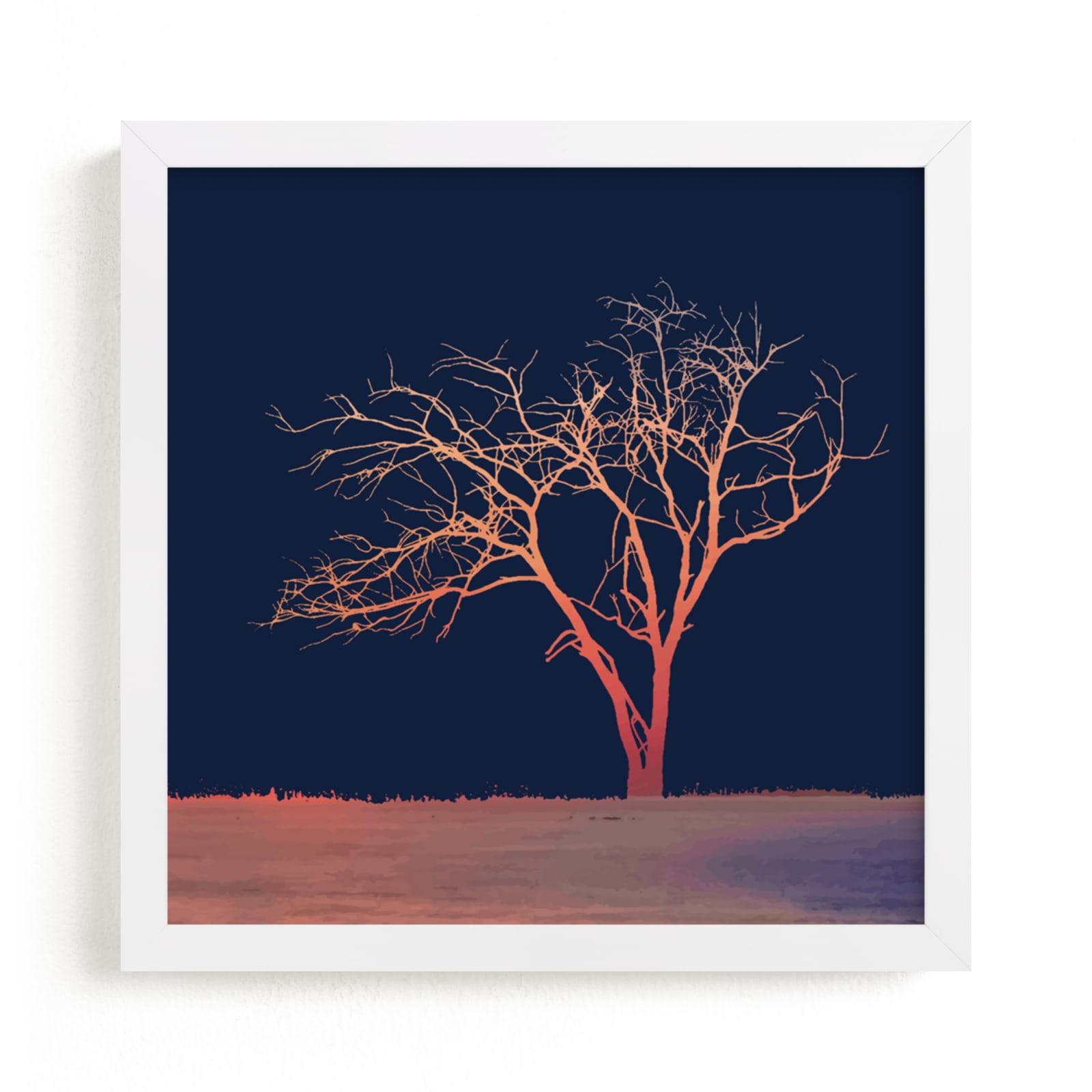 "Sunset Tree" - Art Print by Erin Niehenke in beautiful frame options and a variety of sizes.