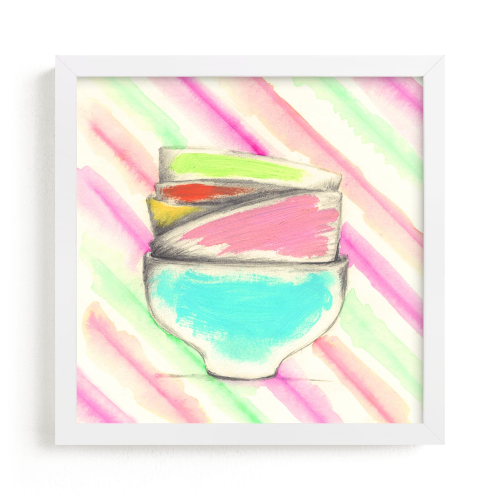 "Candy Bowls" - Art Print by Sonal Nathwani in beautiful frame options and a variety of sizes.