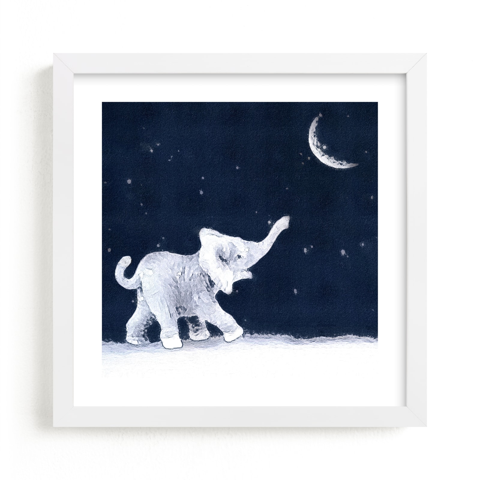 "Moon Balloon" - Art Print by Maja Cunningham in beautiful frame options and a variety of sizes.