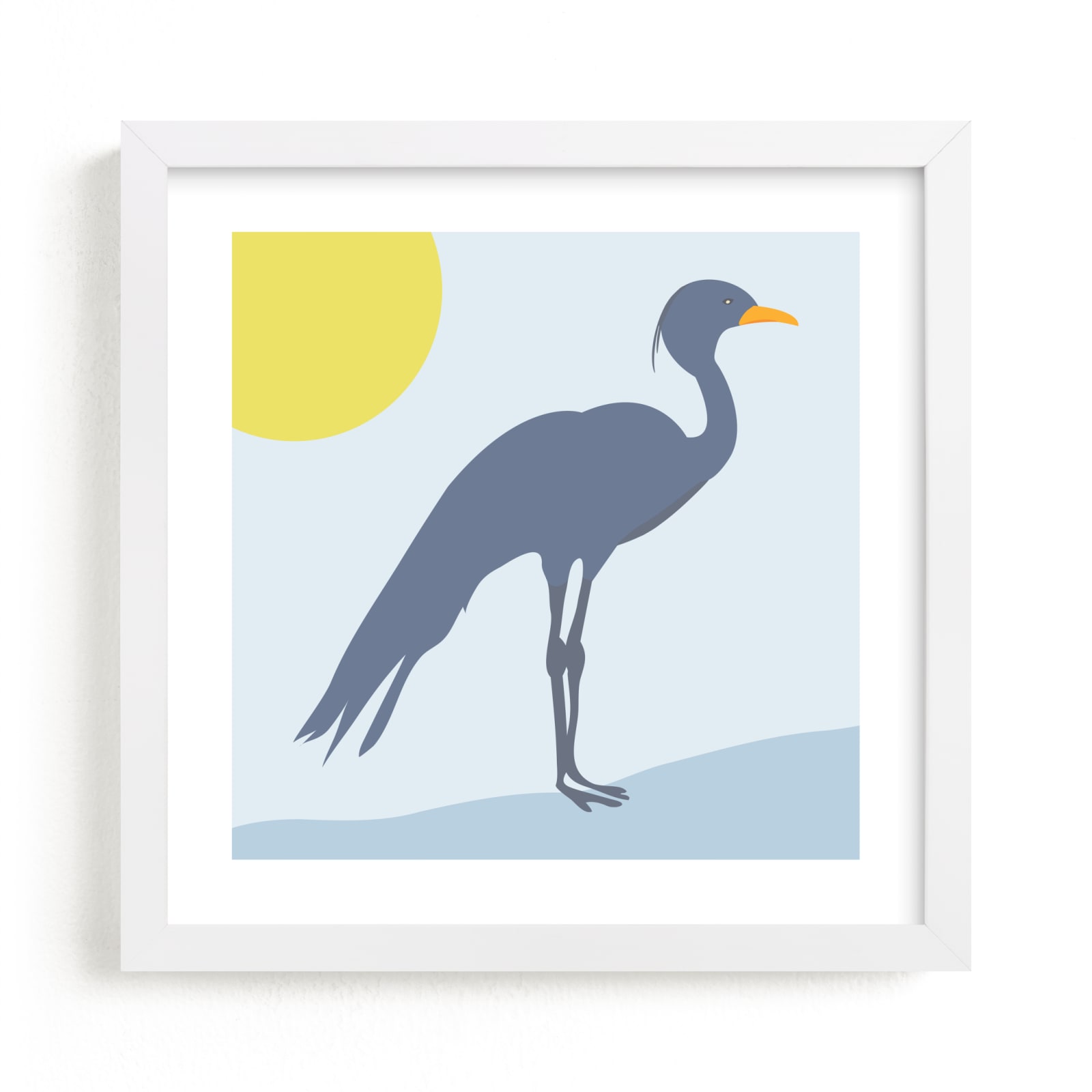 "Blue Crane" - Art Print by Red Impressionz in beautiful frame options and a variety of sizes.