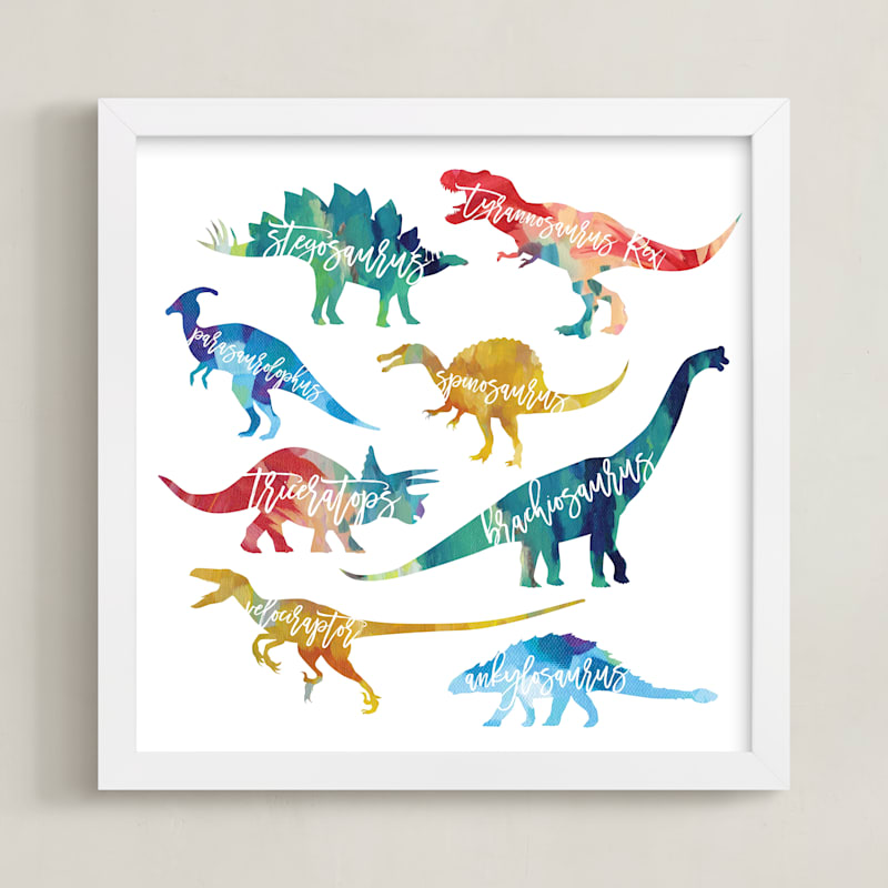 Dinosaurs are Awesome Children's Art Prints by Holly Whitcomb | Minted dinosaurs-are-awesome-children-s-art-prints-by-holly-whitcomb-minted