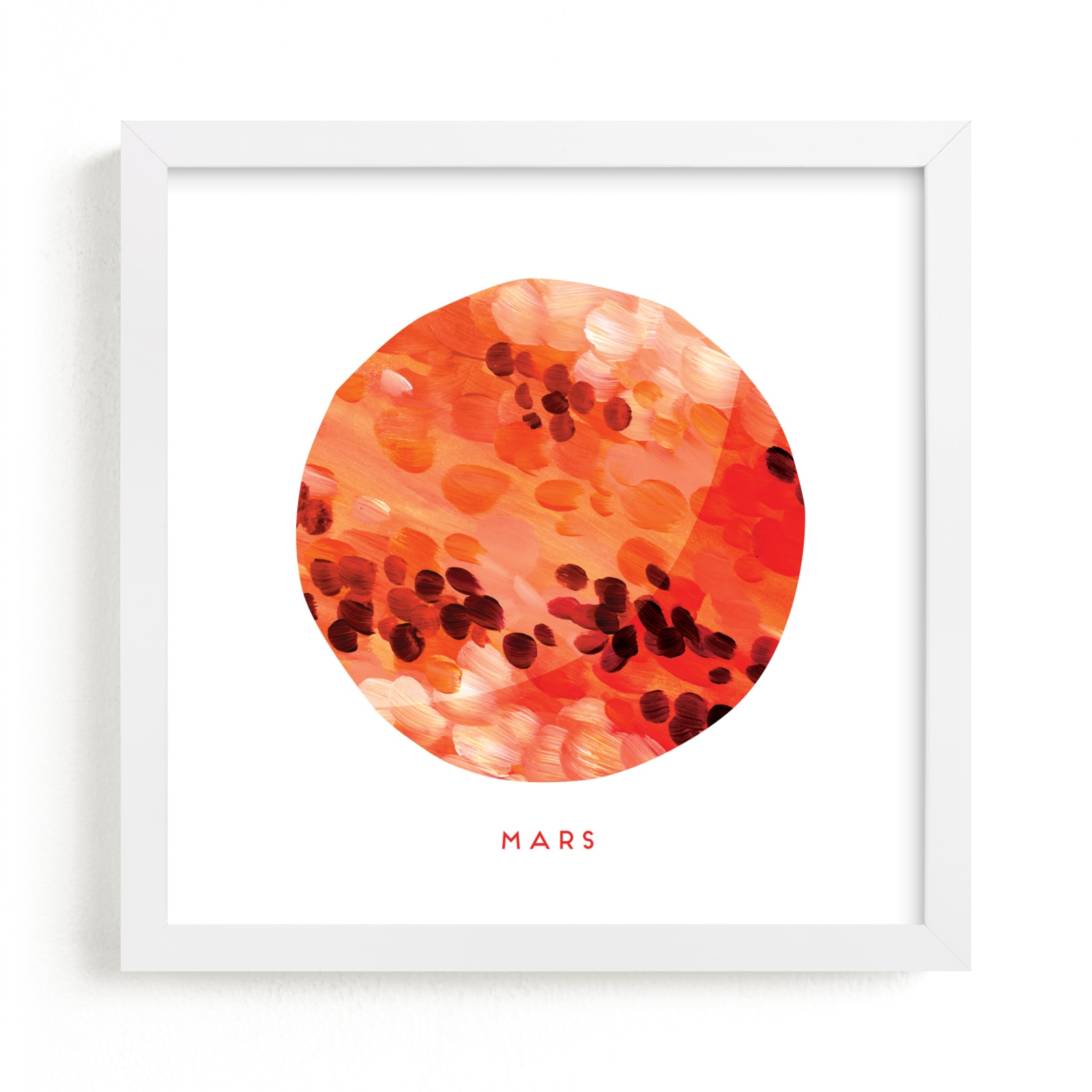 "Painted Mars" - Art Print by Holly Whitcomb in beautiful frame options and a variety of sizes.