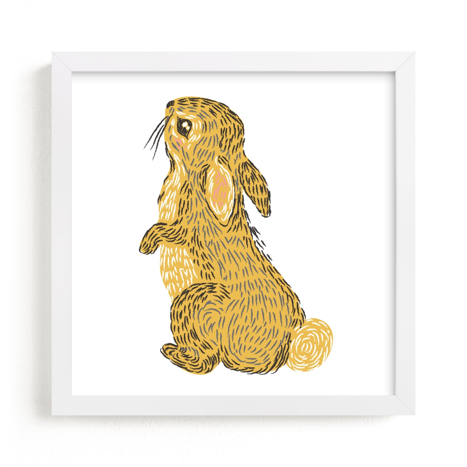 "Golden Rabbit" - Art Print by Snow and Ivy in beautiful frame options and a variety of sizes.