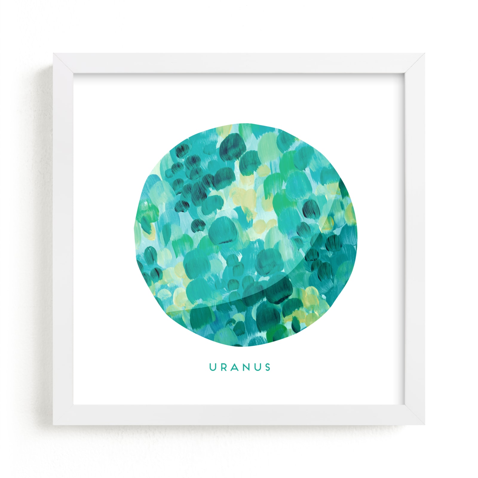 "Painted Uranus" - Art Print by Holly Whitcomb in beautiful frame options and a variety of sizes.
