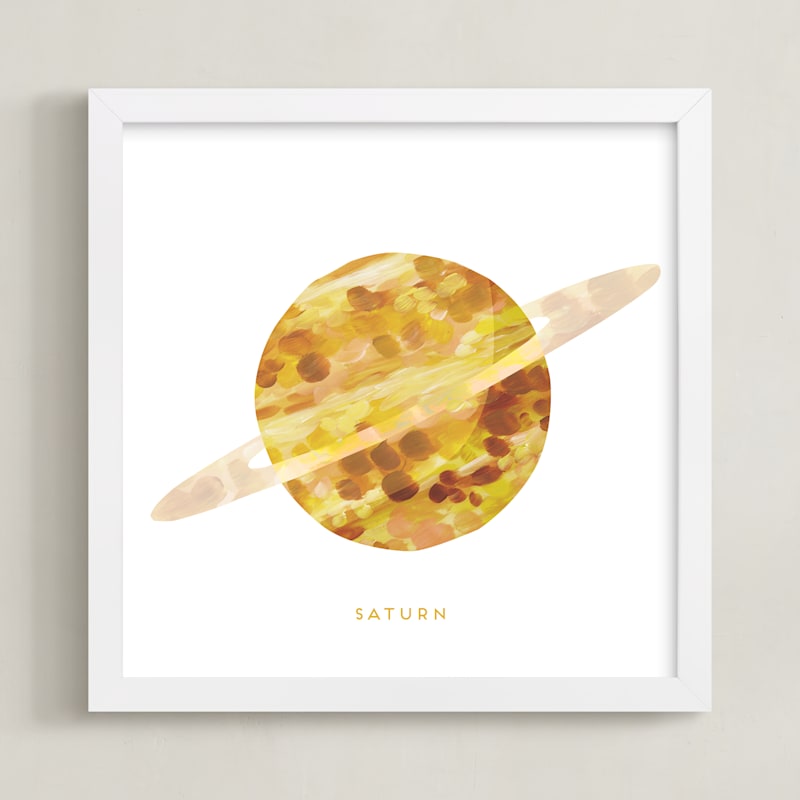 "Painted Saturn" - Art Print by Holly Whitcomb in beautiful frame options and a variety of sizes.
