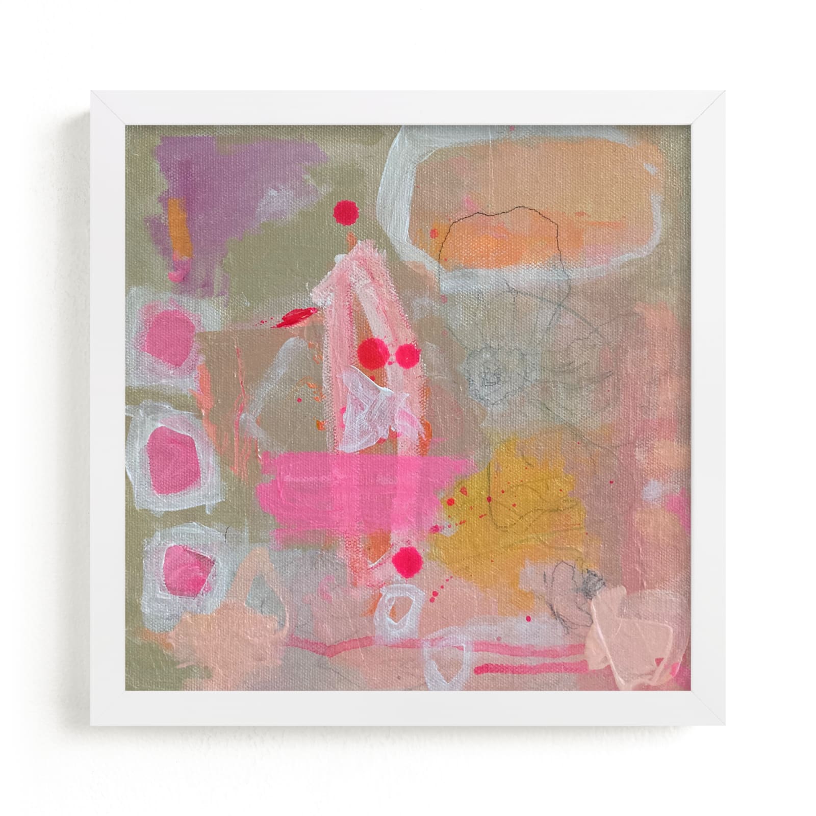 "Sherbet Flowers" by Nicole Simms in beautiful frame options and a variety of sizes.