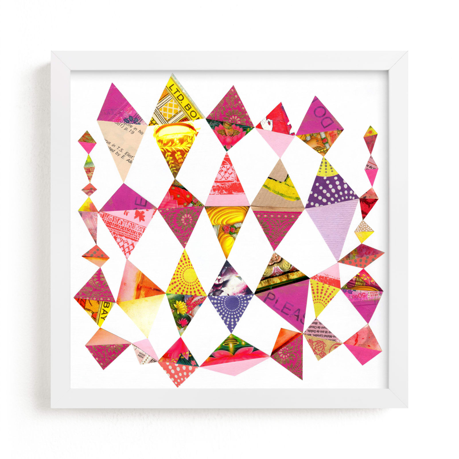 "Pink Diamonds Art Print" by Shelley Kommers in beautiful frame options and a variety of sizes.