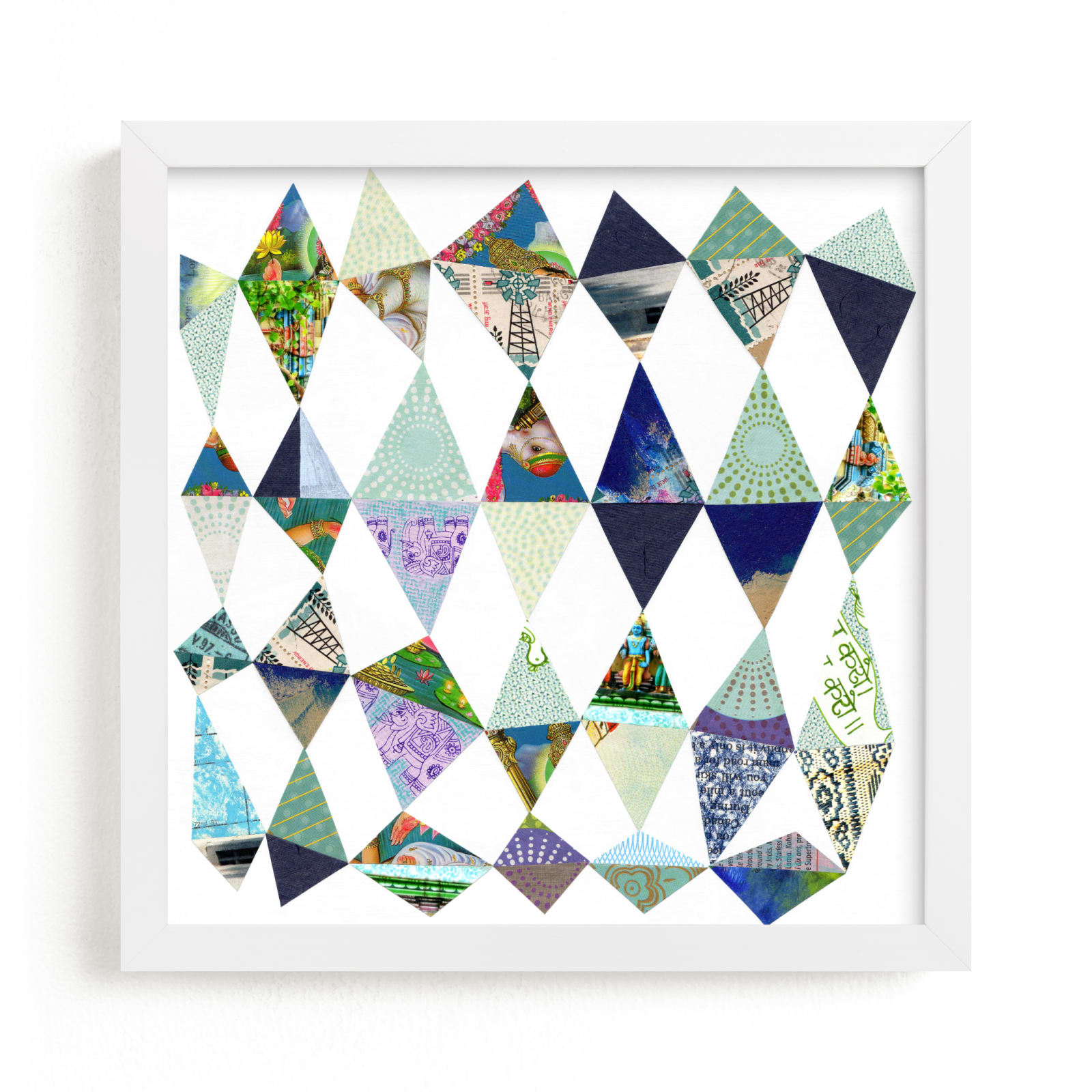 "Blue Diamonds Art Print" by Shelley Kommers in beautiful frame options and a variety of sizes.
