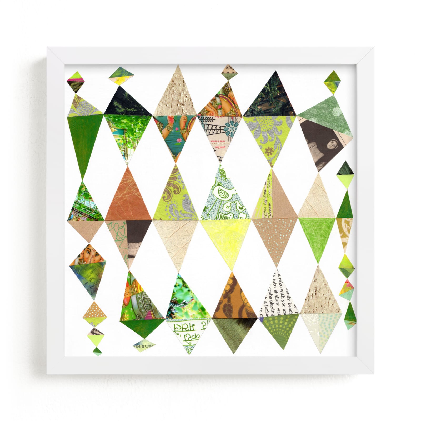 "Green Diamonds Art Print" by Shelley Kommers in beautiful frame options and a variety of sizes.