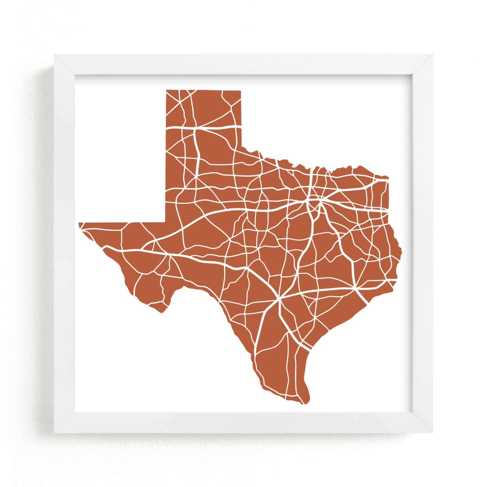 "Texas Highway Map" by Jessie Steury in beautiful frame options and a variety of sizes.