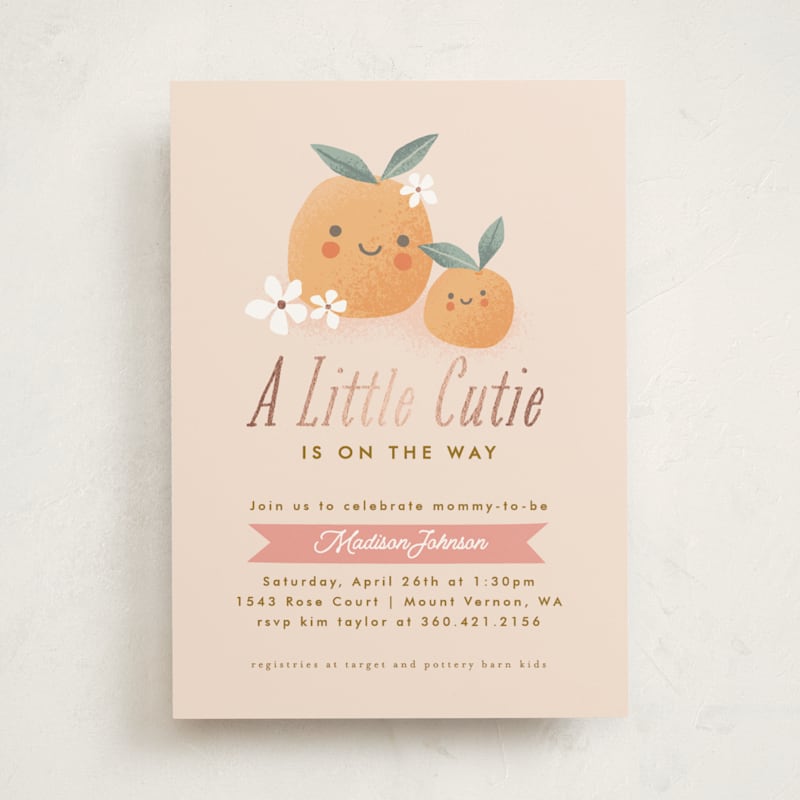 little cutie oranges Baby Shower Invitations by Karidy Walker | Minted little-cutie-oranges-baby-shower-invitations-by-karidy-walker-minted