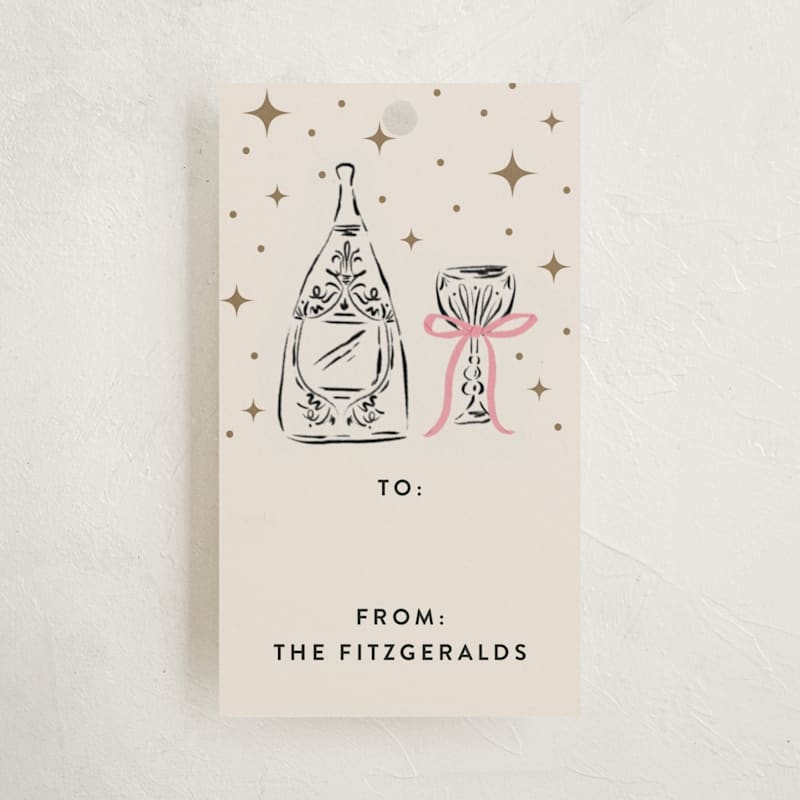 Champagne New Year Gift Tags