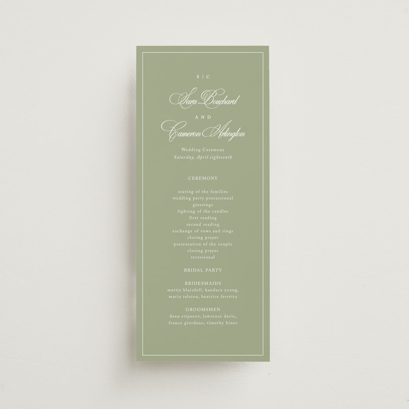 Traditional wedding program examples 60 photos - Astyledwedding.com
