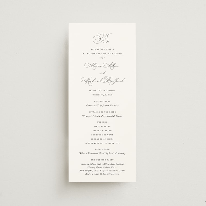 Wedding Program Information What To Include In A Wedding Program