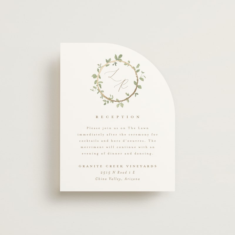 Canopy Foil-Pressed Grand Wedding Weekend Itinerary Cards by