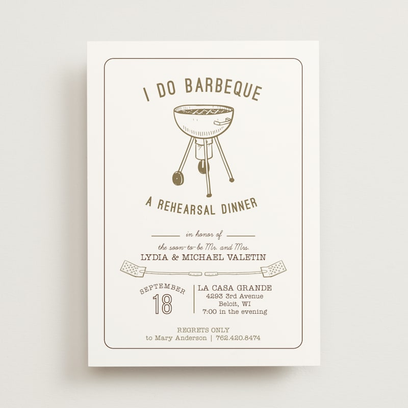 I Do BBQ Rehearsal Invitations