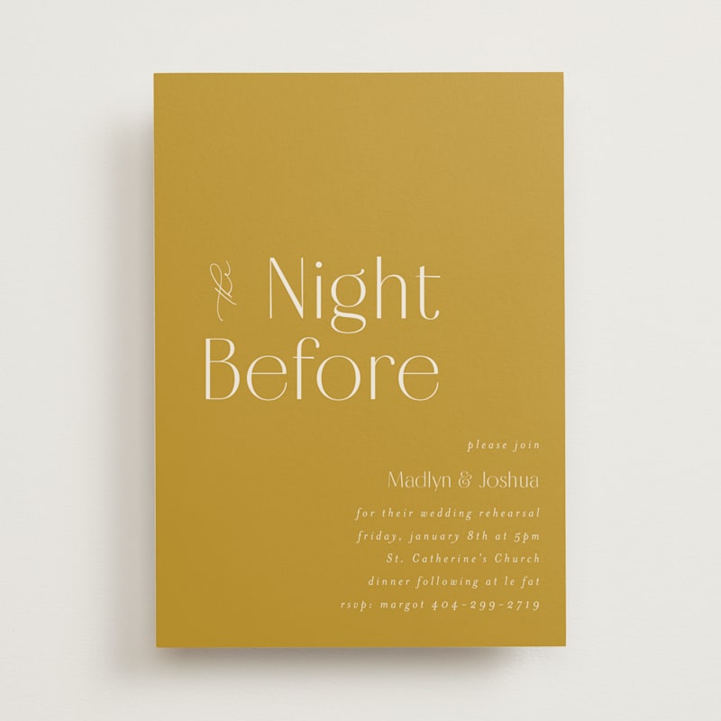 Classic Modern Rehearsal Invitations