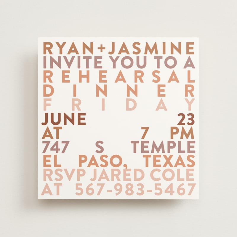 Rainbow Rehearsal Dinner Invitations