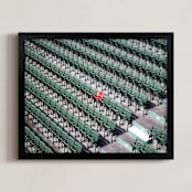 "Williamsburg" - Art Print in Stadium Green by Owl and Toad - Framed