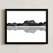 "Mirror Image" - Art Print in Ink by MinimalType - Framed