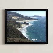 "Highway 1" - Art Print in marine green by Sea and Sky - Framed