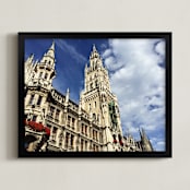 "Architecture of Germany" - Art Print in Blue Skies by Hannah Graham - Framed