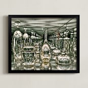 "infinity and BEYOND" - Art Print in patina by Gail Schechter - Framed