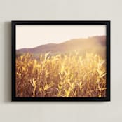 "River Warmth" - Art Print in Golden by Erin Niehenke - Framed