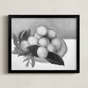 "A Study in Lemons" - Art Print in Silver by Meghan Lacey - Framed