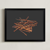 "Old Sacrifices" - Art Print in Rust by Jayna B - Framed