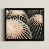 "Watermelon Wilma" - Art Print in Cactus Beige by K.Short - Framed