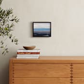 "Peaceful Reflections" - Art Print in mountain blue by Jeff Vilkin - In a Room