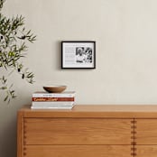 "Minimalist Obituary Print" - Custom Print in White by Jennifer Postorino - In a Room