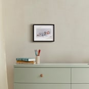 "Modern Shimmer" - Personalized Foil-Pressed Art Print in Gold by Alston Foster - In a Room