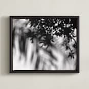 "Mixed Emotions" - Art Print in Silvery Grey by Charlotte Mello Stevenson - Framed Canvas