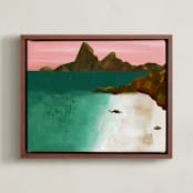 "Con Son Island" - Art Print in Emerald Isle by Deborah Chou - Framed Canvas