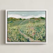 "Find Your Way" - Art Print in Meadow by Lindsay Megahed - Framed Canvas