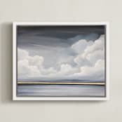 "Quiet Comfort" - Art Print in Slate Grey by Mya Bessette - Framed Canvas